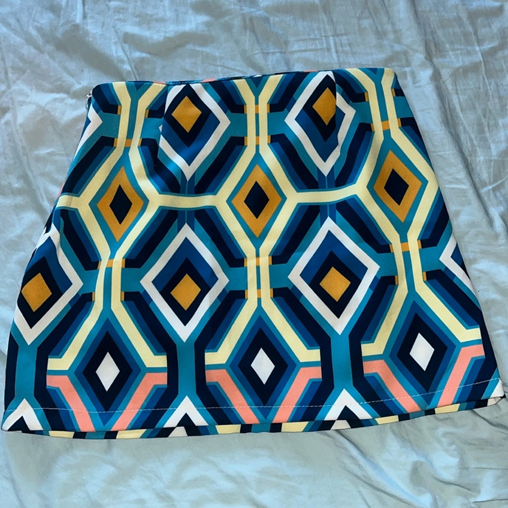 Blue pattern skirt